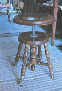  This circa 1900 piano stool is a classic. 