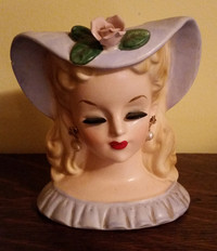  Lady head vases were made from the 1940s to the 1970s. 
