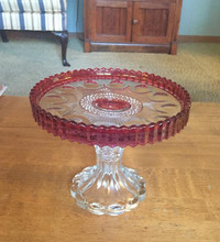  Cake stand is an example of Early American Pressed Glass. 