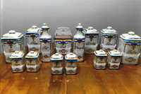  Porcelain canister set was made in early 1900s. 