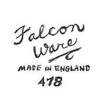 Falcon ware was made in Staffordshire, England. 