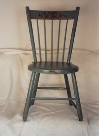  Spindle-back chair was probably originally part of a set of six. 