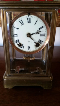  Ansonia brass clock was made in New York. 