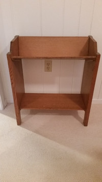  Oak open bookshelf is circa 1900. 