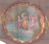  This Royal Vienna porcelain charger was made around 1900. 