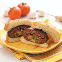  Vegetable-stuffed burgers are a wise way to make grilling healthier. 