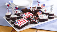 Stars-and-Stripes Brownies might make a perfect donation to an organization for veterans and their families.