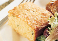  Parmesan cheese and green onions add pizzazz to an already-delicious corn bread. 