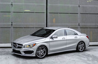 The five-seat, front-drive CLA, is sold in two models, both with turbocharged four-cylinder engines and seven-speed automatic transmissions. The CLA45 AMG is shown. 
