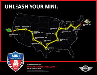  Mini USA organizes a cross-country rally for its owners. 