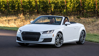 Completely redesigned and re-engineered for 2016, the Audi TT is sold in two-seater roadster and four-seat hardtop body styles and the high-performance TTS coupe.