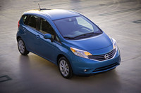 The compact Nissan Versa Note is big on interior space, long on fuel economy. 