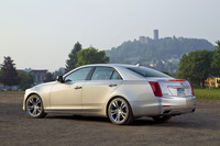  The new CTS is five inches longer, one inch lower and 244 pounds lighter. 