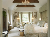  Even a bedroom that meets the needs of modern multitaskers can be a calm, cool place to collect yourself. Photo: Nancy E. Hill. 