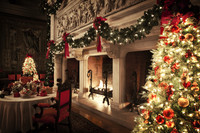 Christmas is writ large at Biltmore Estate, where a 40-foot tree soars toward the 70-foot banquet hall ceiling and triple fireplaces warm some 250,000 visitor in season. Photo: Courtesy Biltmore Estate. 