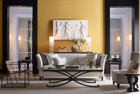 Timeless but still timely: French designer Jacques Garcia subtly updates classic design in this serene sitting room. Photo courtesy Baker Furniture. 