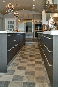  The graying of the American kitchen: Newly popular, gray's giving white a run for the money. Photo Courtesy Townhouse Kitchens, Memories LLC 