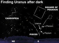  Find Uranus after dark this week. 