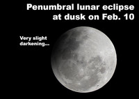  See a penumbral lunar eclipse after dark this week. 