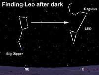  Find the celestial lion after dark this week. 