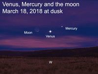  View Mercury and Venus at dusk this week. 