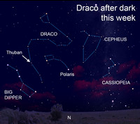 If you follow the two stars at the end of the Big Dipper's bowl, you'll point directly toward Polaris, the North Star. 