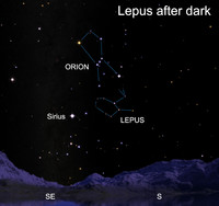  One of the more obscure constellations that Northern Hemisphere stargazers can see during winter months is Lepus, the hare. 