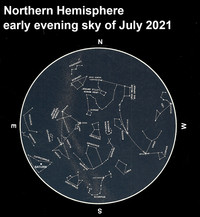  A star map helps locate various constellations in the night sky.