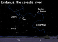  One of the sky's longest constellations is Eridanus, the river. 