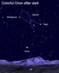 If we'd like to see star colors with the naked eye, we need to look toward the brightest of stars. 