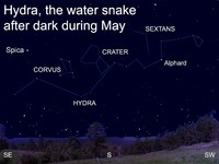 At 1,303 square degrees, Hydra is the largest modern constellation.