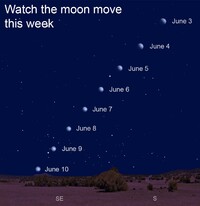  Stargazers watching the moon this week will notice a few interesting things about its position and surface features. 