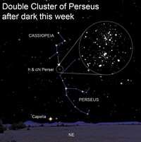  The Double Cluster of Perseus is made up of star clusters NGC 869 and NGC 884. 