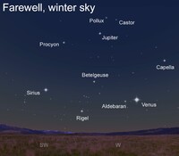  Several star groupings and planets are still visible to stargazers during the springtime. 