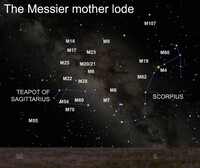  Many astronomical objects cataloged by French astronomer Charles Messier are visible in the southern half of the early evening sky in August. 