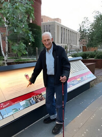  The author's father outside the UW Memorial Union, which is set on Lake Mendota. 