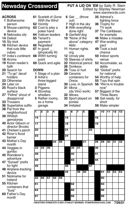 newsday-crossword-puzzle-for-jul-26-2021-by-stanley-newman-creators