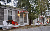  The motor court structure consists of 12 individual cabins encircling the central office &#8212; a concept created to house middle-class families vacationing along America's highways. Photo credit Shannon Venditti. 